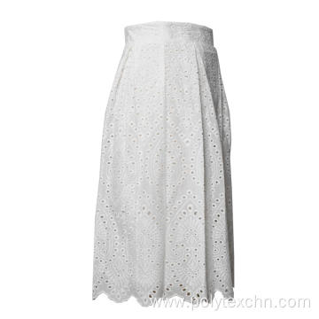 Female Elegant Saia High Waist Pleated Skirt Women